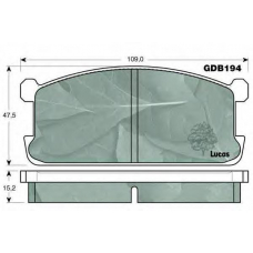 GDB194 TRW Комплект тормозных колодок, дисковый тормоз