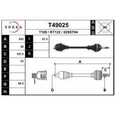 T49025 EAI Приводной вал