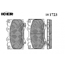 181723 ICER Комплект тормозных колодок, дисковый тормоз
