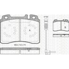 8110 23015 TRIDON Brake pads - front