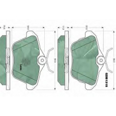 GDB1315 TRW Комплект тормозных колодок, дисковый тормоз