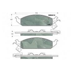 GDB4016 TRW Комплект тормозных колодок, дисковый тормоз