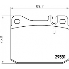 8DB 355 005-461 HELLA PAGID Комплект тормозных колодок, дисковый тормоз