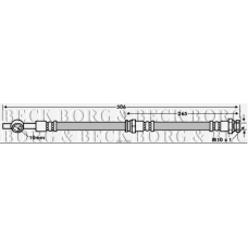 BBH7796 BORG & BECK Тормозной шланг