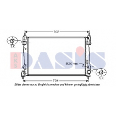 080108N AKS DASIS Радиатор, охлаждение двигателя