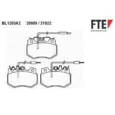 BL1203A2 FTE Комплект тормозных колодок, дисковый тормоз