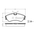 0 986 TB2 667 BOSCH Комплект тормозных колодок, дисковый тормоз