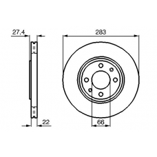 0 986 478 834 BOSCH Тормозной диск