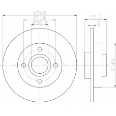 8DD 355 114-731 HELLA Тормозной диск