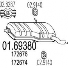 01.69380 MTS Глушитель выхлопных газов конечный
