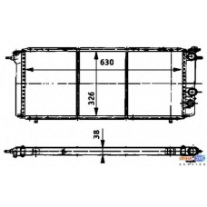 8MK 376 716-491 HELLA Радиатор, охлаждение двигателя