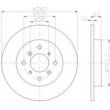 8DD 355 119-291 HELLA Тормозной диск