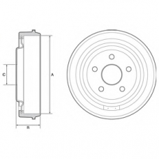 BF543 DELPHI Тормозной барабан