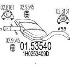 01.53540 MTS Средний глушитель выхлопных газов