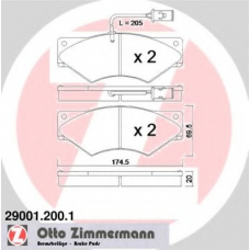 29001.200.1 ZIMMERMANN Комплект тормозных колодок, дисковый тормоз