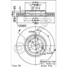 09.8304.21 BREMBO Тормозной диск