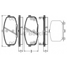 0 986 TB3 041 BOSCH Комплект тормозных колодок, дисковый тормоз