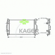 31-0982 KAGER Радиатор, охлаждение двигателя
