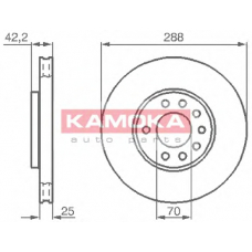 1031620 KAMOKA Тормозной диск