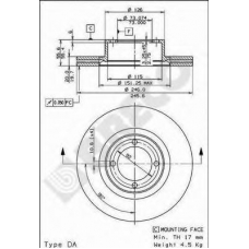 BS 8072 BRECO Тормозной диск