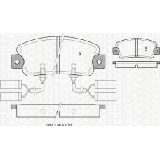 8110 12843 TRIDON Brake pads - front