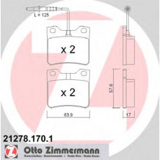 21278.170.1 ZIMMERMANN Комплект тормозных колодок, дисковый тормоз