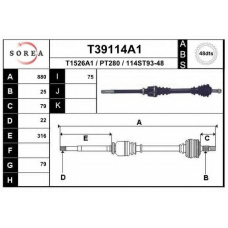 T39114A1 EAI Приводной вал