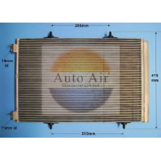 16-1339 AUTO AIR GLOUCESTER Конденсатор, кондиционер