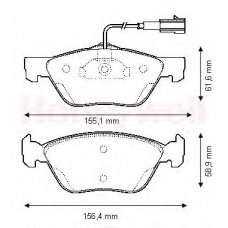 573042B BENDIX Комплект тормозных колодок, дисковый тормоз