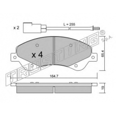 695.0 TRUSTING Комплект тормозных колодок, дисковый тормоз
