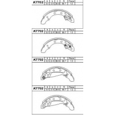 K7702 ASIMCO Комплект тормозных колодок