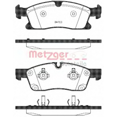 1430.10 METZGER Комплект тормозных колодок, дисковый тормоз