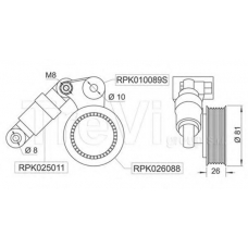 RPK011008 RPK Натяжитель ремня, клиновой зубча