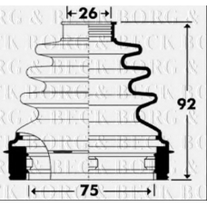 BCB2906 BORG & BECK Пыльник, приводной вал
