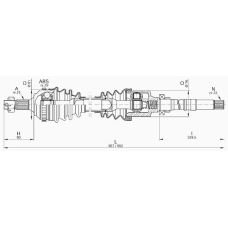 DRS6221.00 OPEN PARTS Приводной вал