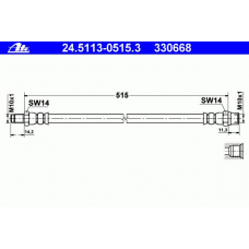24.5113-0515.3 ATE Тормозной шланг
