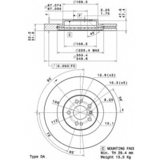 09.R103.11 BREMBO Тормозной диск