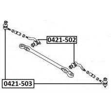 0421-502 ASVA Наконечник поперечной рулевой тяги