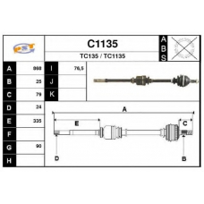 C1135 SNRA Приводной вал