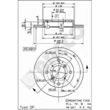 BS 7615 BRECO Тормозной диск