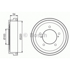 0 986 477 236 BOSCH Тормозной барабан