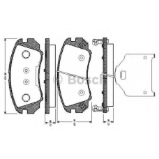 0 986 TB2 963 BOSCH Комплект тормозных колодок, дисковый тормоз