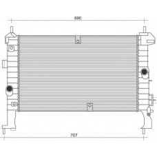 350213972000 MAGNETI MARELLI Радиатор, охлаждение двигателя