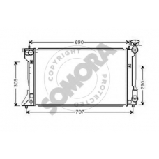 311840C SOMORA Радиатор, охлаждение двигателя