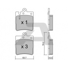 BPMB-2003 AISIN Комплект тормозных колодок, дисковый тормоз