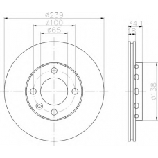 8DD 355 104-211 HELLA Тормозной диск