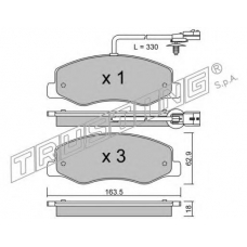 917.0 TRUSTING Комплект тормозных колодок, дисковый тормоз