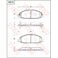 GDB7744 TRW Комплект тормозных колодок, дисковый тормоз