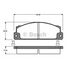 0 986 TB2 479 BOSCH Комплект тормозных колодок, дисковый тормоз