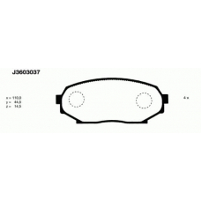 J3603037 NIPPARTS Комплект тормозных колодок, дисковый тормоз